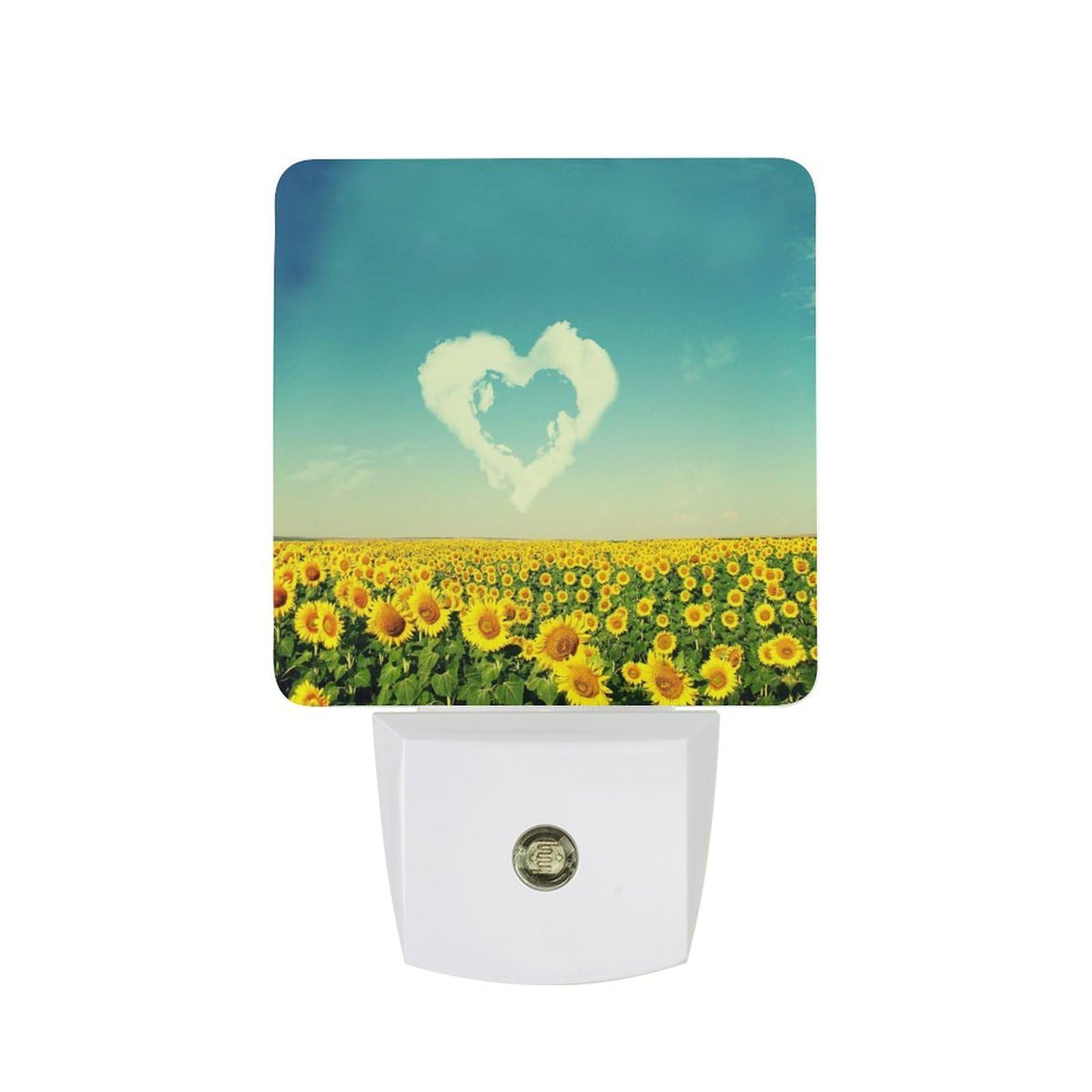 Nqrxadcrt Style Beautiful Sunflowers Love Night Light Plug In Wall Lights Bedside Lamp Bedrooms Home Hallways Decoration