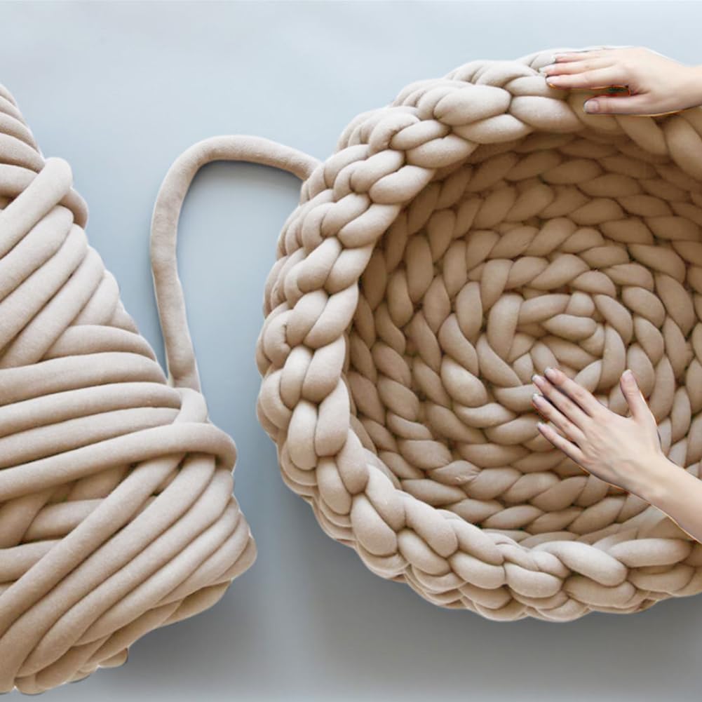 Coopay Dikke Wol voor Handbreien en Armbreien, 2 x 240g, Zachte Volumineuze XXL Voor Dekens, Kussens, Huisdiernest - Donkergroen Coopay Dikke Wol voor Handbreien en Armbreien, 2 x 240g, Zachte Volumineuze XXL Voor Dekens, Kussens, Huisdiernest - Donkergroen
