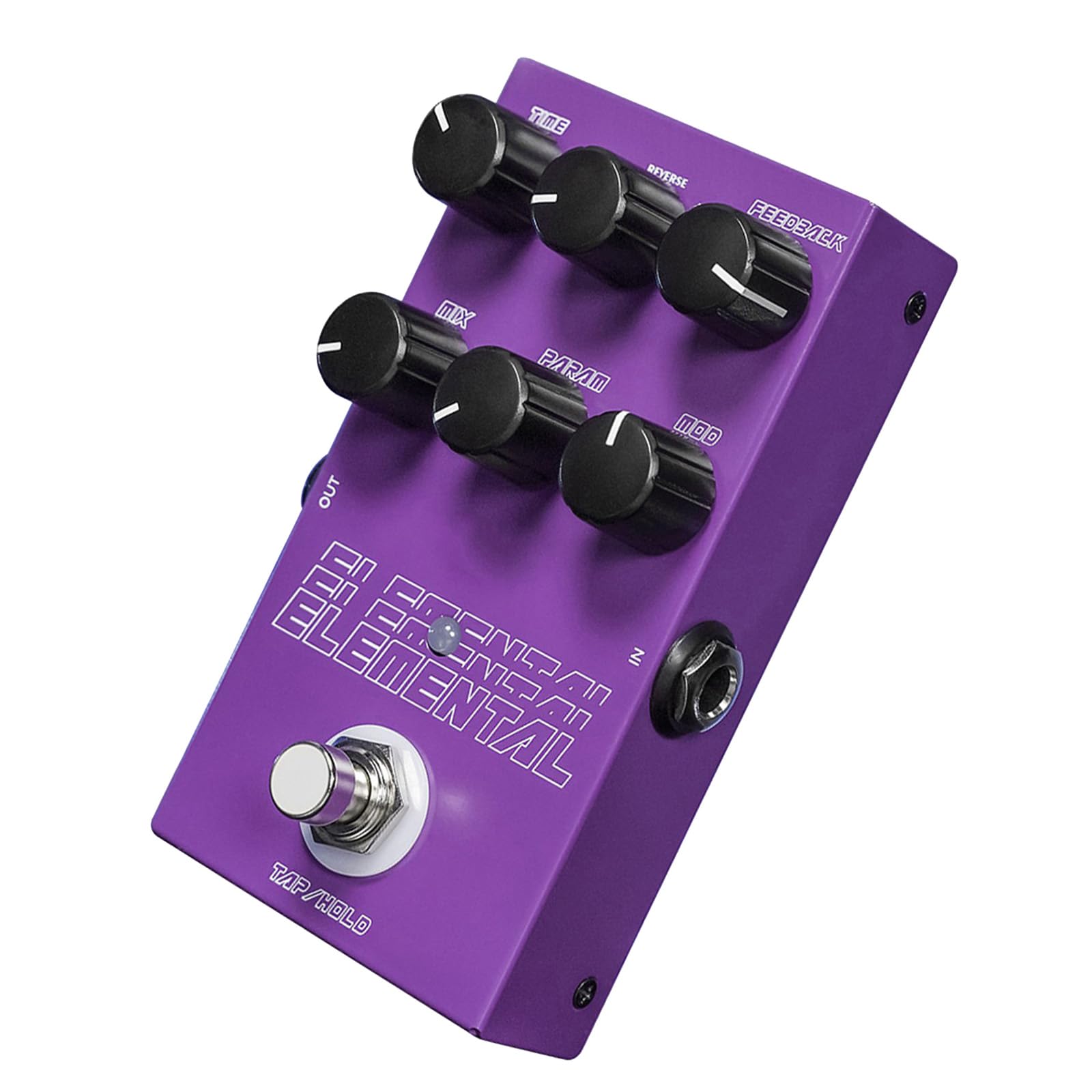 Nikou M-VAVE Delay - Pedale digitale Delay con 9 regolatori di effetti, ingresso per chitarra, alloggiamento in metallo, DC9 V/tipo C, 2 modalità di alimentazione (viola)