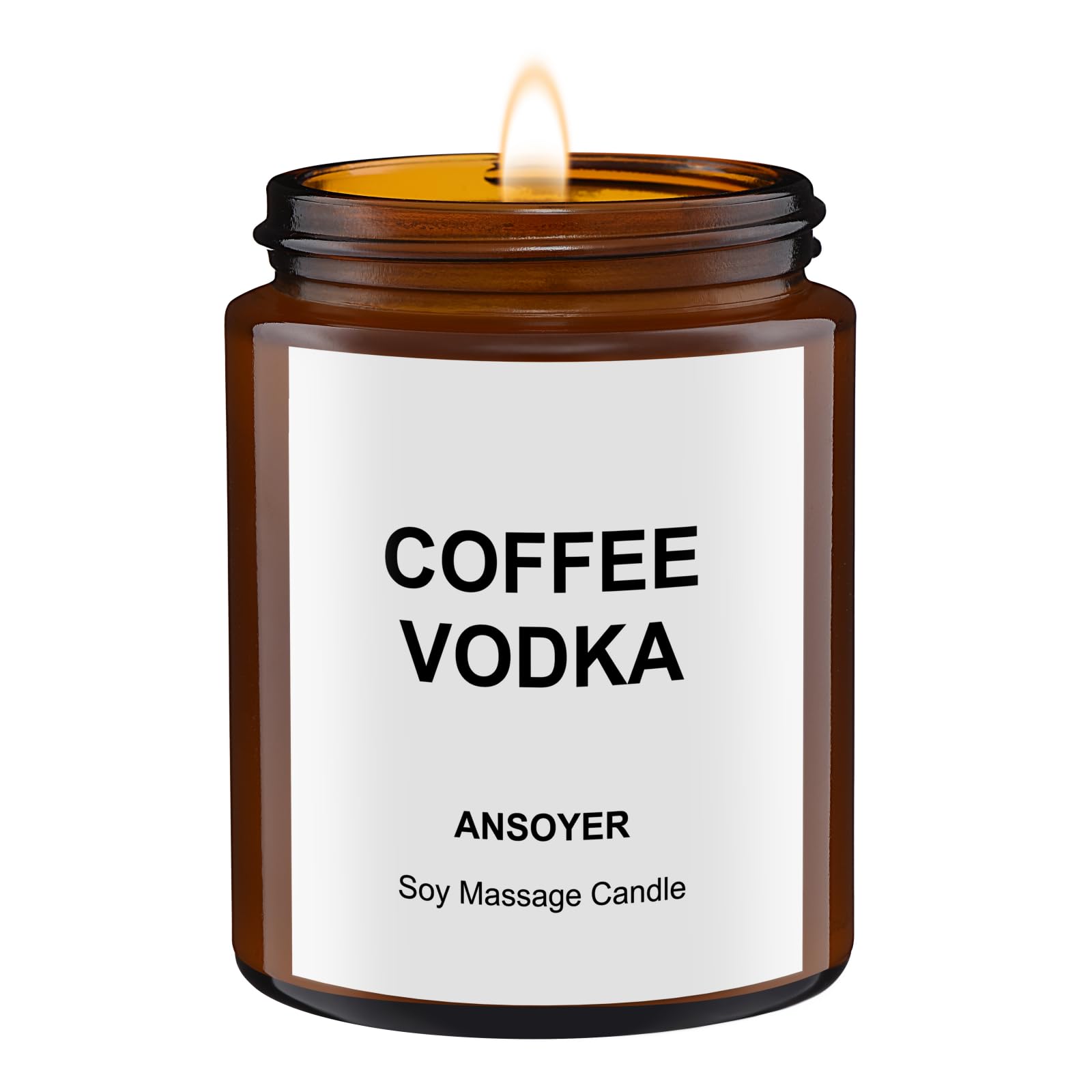 Velas de Masaje - Hidratación y Nutrición para SPA en Casa - Regalo increíble para Mujeres y Hombres - 128g (vodka de café)