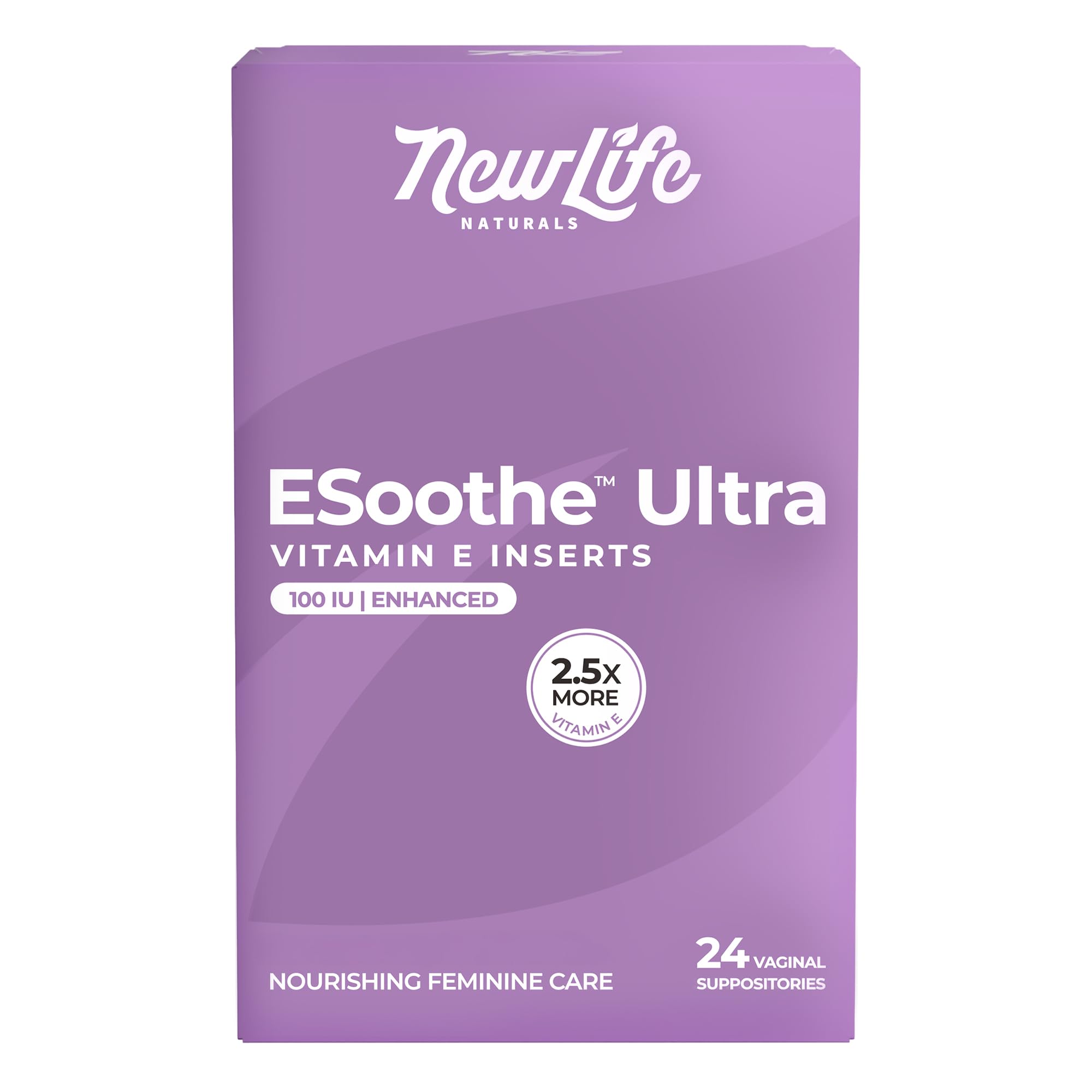 NewLife Naturals Vitamin E Vaginal Suppositories Moisture & Hydration Support – ESoothe Ultra 100IU 2.5X More – Feminine Intimate Comfort Inserts – 30 Day Supply USA