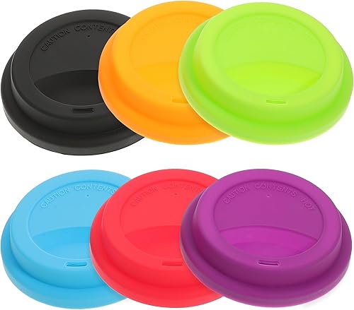 6 fundas de silicona para tazas, varios colores, ajuste universal para tazas de 3.54 pulgadas de diámetro, reutilizables y ecológicas, mantiene las