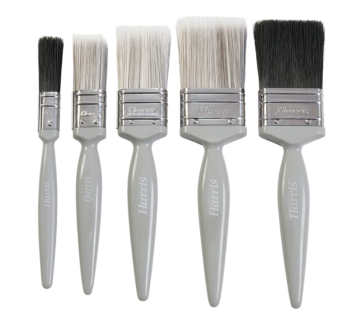 Harris Essentials Walls, Ceilings & Gloss Paint Brushes | 5 Brush Pack | 0.5", 1", 1.5", 2"