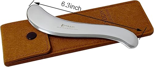 Miniatura 3 de BYYDDIY Herramienta Gua Sha de acero inoxidable de 6.3 pulgadas y herramienta raspadora muscular y herramientas faciales Gua Sha (S.S)