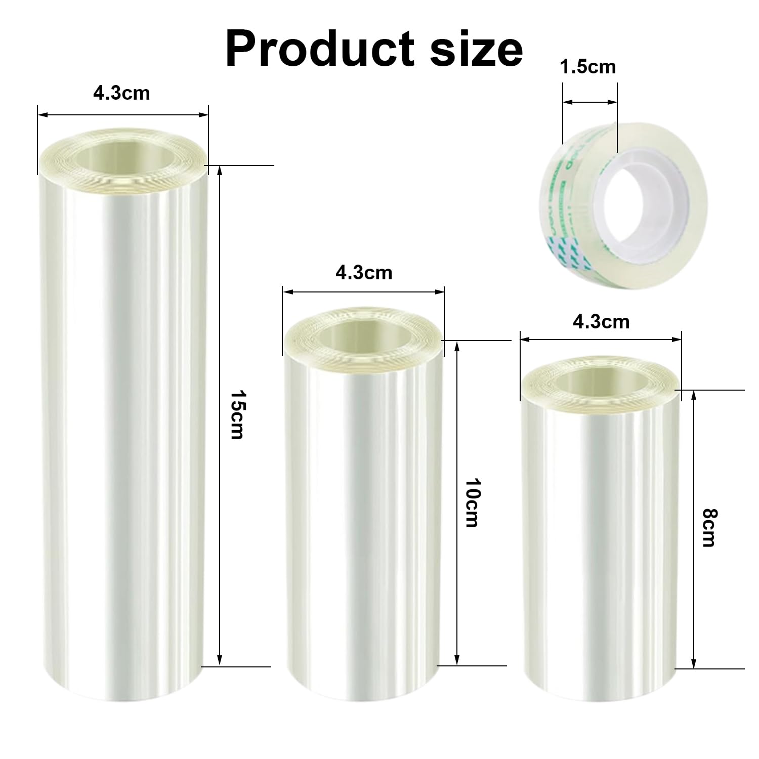3 Rouleaux Colliers à Gâteau Acétate 8cm 10cm 15cm X 10m - Transparent Réutilisable Pour Pâtisserie