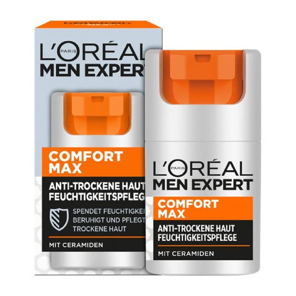 L'Oréal Men Expert Comfort Max Anti Dry Skin Moisturiser, Moisturises and Soothes Dry Skin, 1 x 50ml, 50 ml (Pack of 1) - Image 2