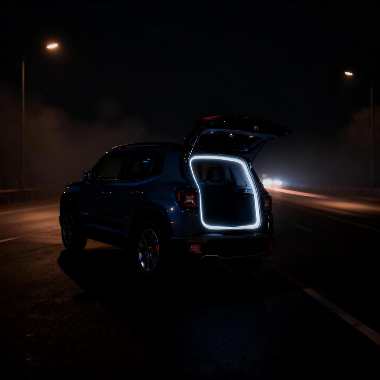 Trunk Light Strip Compatible with 2015-2025 Jeep Renegade Waterproof Silicone Trunk LED Light, White (6000K)