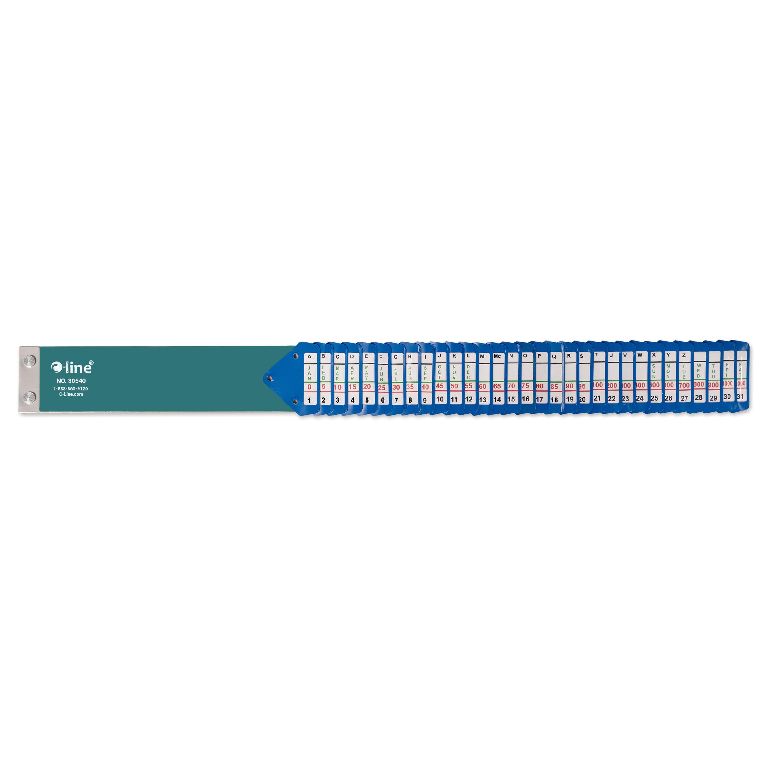 C-Line Cartella portadocumenti resistente con 5 sistemi di indicizzazione su 31 divisori in formato lettera, 6,3 x 65 x 3,8 cm (30540)