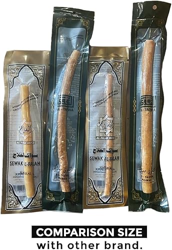Miniatura 6 de Miswak Stick - Cepillo de dientes Miswak, paquete de 12, cepillo de dientes natural, masticable (moswak)  Siwak higiene oral, blanqueamiento de