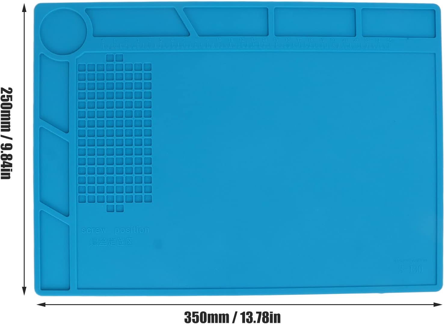 Silicone Repair Mat Blue Maintenance Pad High Temperature Silicone Table Pad Soldering Mat Maintenance Workbench Repair Pad for Electronics