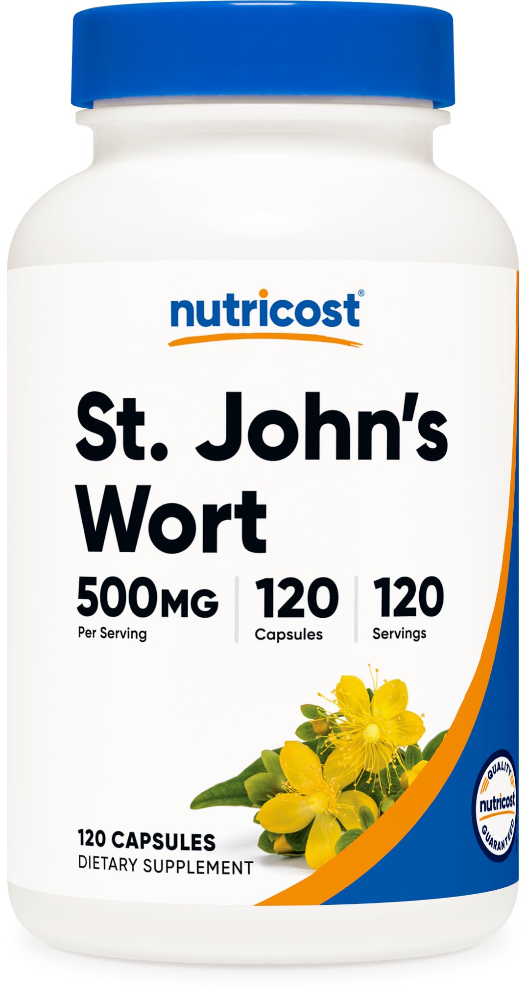 St John’s Wort Capsules (500mg) 120 Capsules - Vegetarian, Gluten Free and Non-GMO