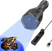 Vista 1 de S3 365nm UV Flashlight with 3 LEDs, Powerful Blacklight Flashlights for Pet Urine Detection, Resin Curing, Rocks, Scorpion