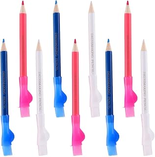 TEHAUX Juego De 9 Rotuladores De Tela Color Rojo Y Herramientas De Costura Para Ropa Cuero Y Algodón