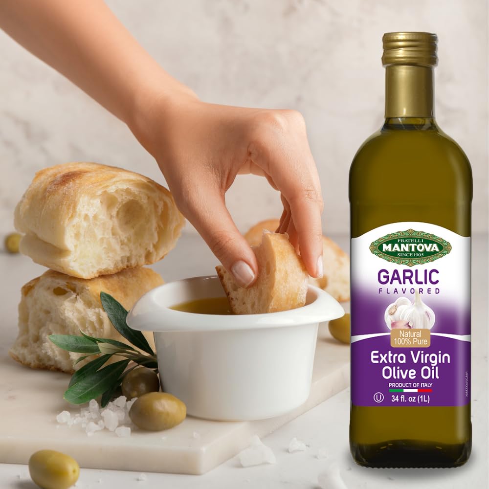 Amazon.com : Mantova Garlic Extra Virgin Olive Oil (EVOO), Cold