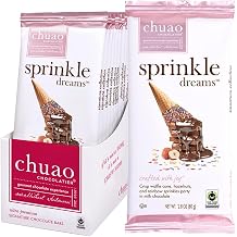 Chuao Chocolatier Sprinkle Dreams Milk Chocolate Bars | Gourmet No Preservatives | For Gift Baskets, Christmas, Birthday, Thank You, Care Package | 12 Pack