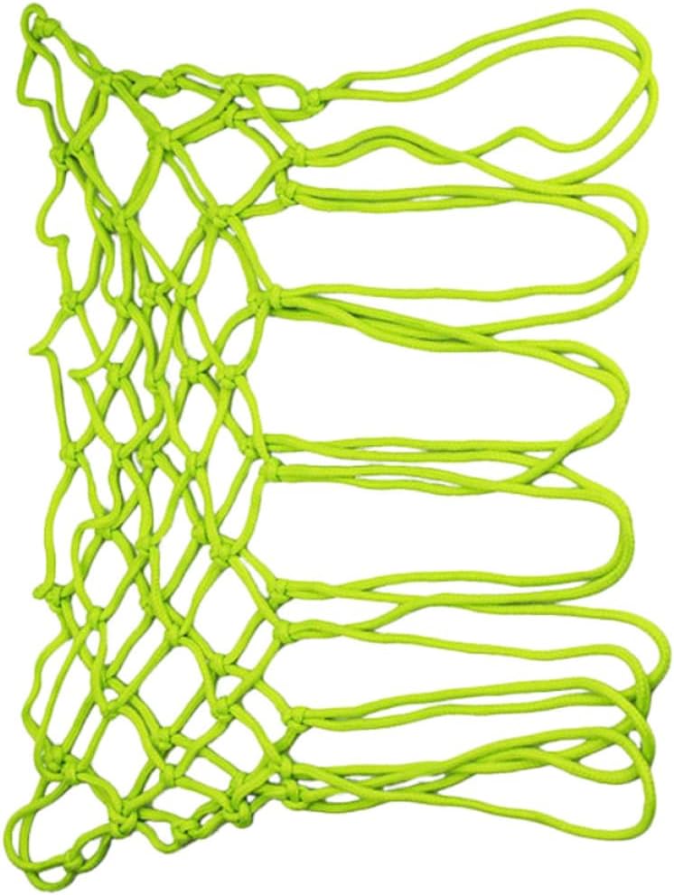 ABOOFAN Fluorescent Outdoor Basketball Net 45cm Standard 12-Hook Nylon Glow-in-the-Dark Portable Replacement Net for Basketball Hoop Sports Supply