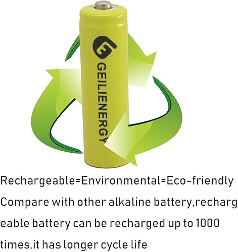 Miniatura 8 de GEILIENERGY Paquete de 2 baterías BT183342 BT283342 BT162342 BT262342 BT166342 BT266342 BT266342 con 8 pilas recargables AA para luces solares