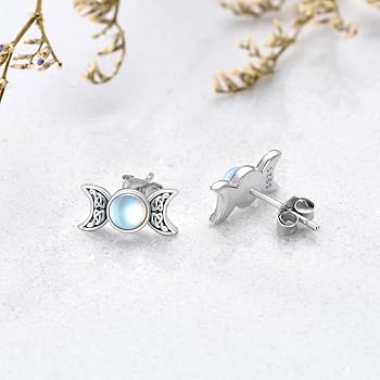 Boucles D'oreilles En Argent Sterling 925 Avec Pierre De E 810754
