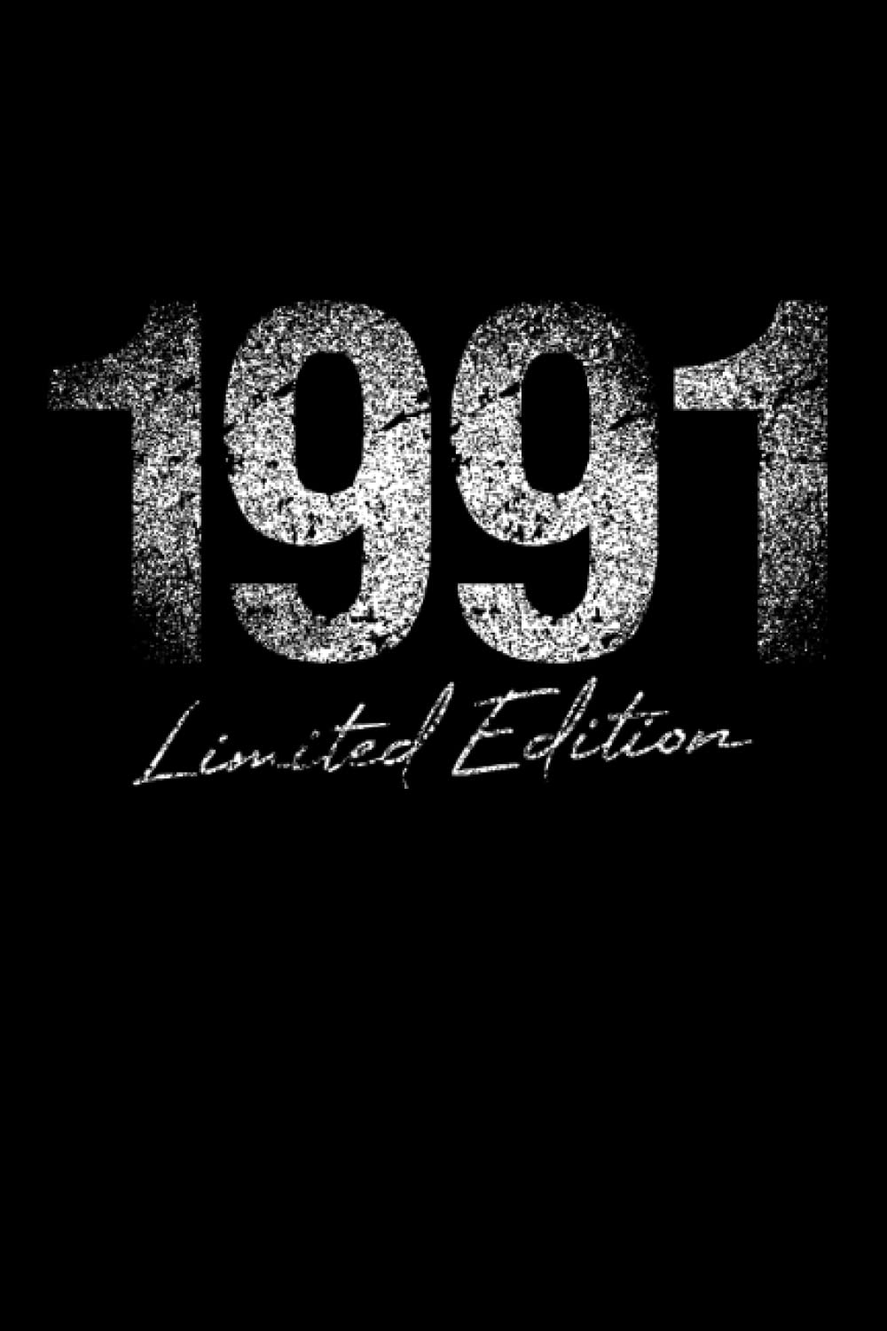 Limited Birthday Edition 1991 Born Year Vintage Retro Grunge Line Art: NOTEBOOK - Funny Heart Line Birthday Gift, Vintage Retro Gift Idea - A5 (6x9) - ... Note, Sketch, Planner, Birthday, Vintage