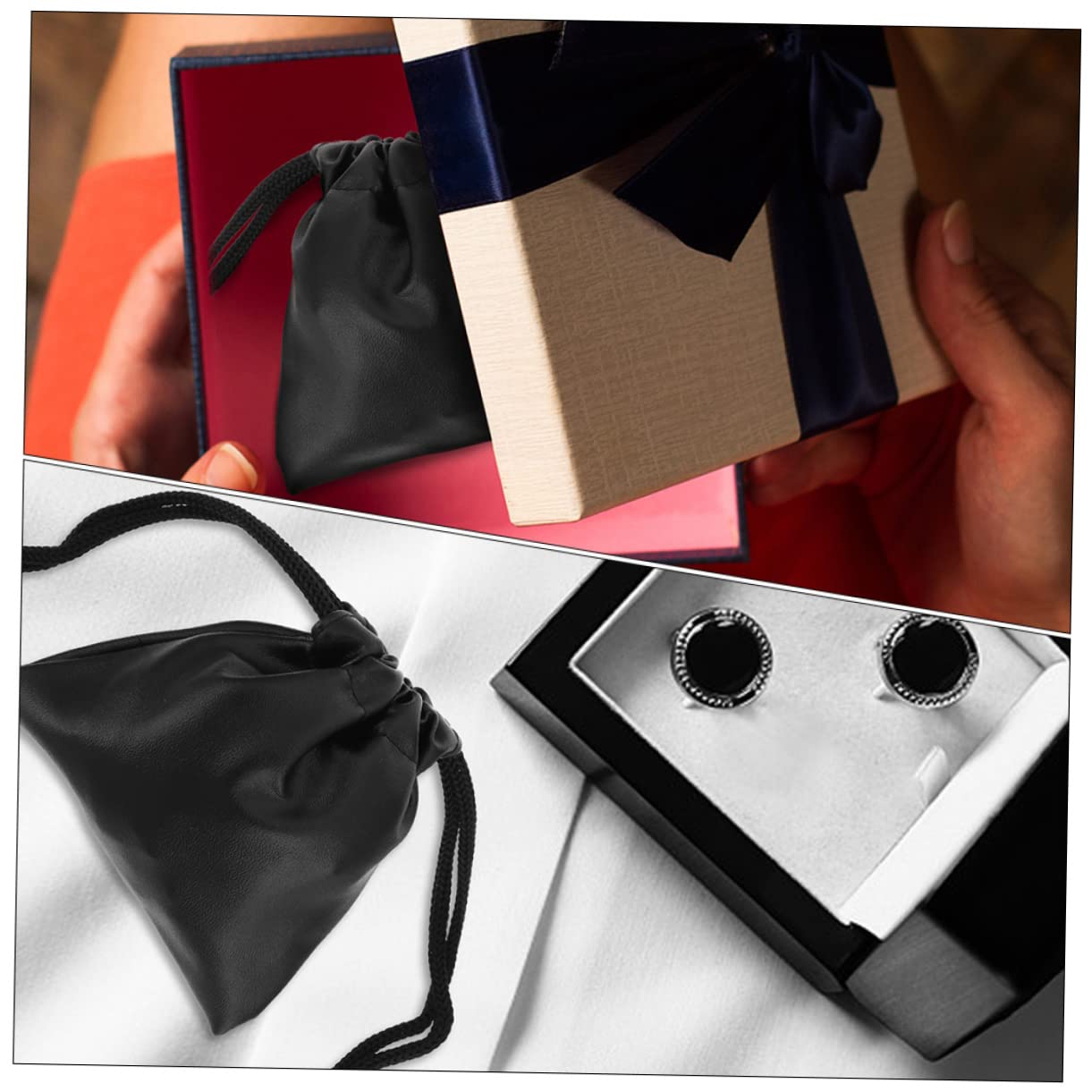minkissy 2 Sätze Wasserdichte Pu Bags Für Schmuckaufbewahrungstaschen Mit Kordelzug Aufbewahrungslösung Für Reisen Zuhause Schützt Wasser Kratzern 10 Stück * 2