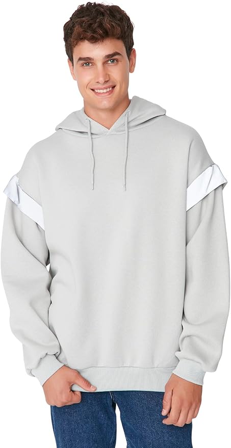 Sweat à Capuche Uni - Bleu - - 13.00