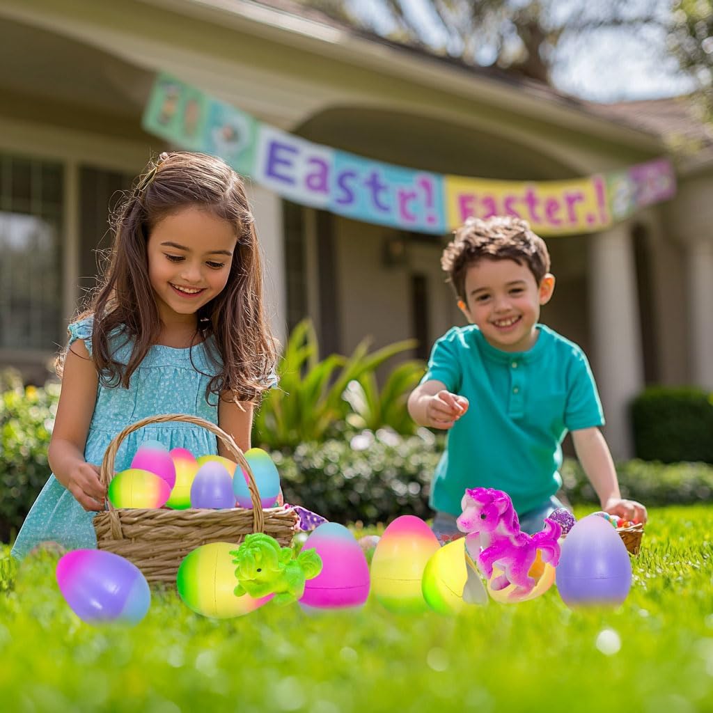 6 Pack Unicorn Hatching Surprise Eggs - Grows 600%- Easter Birthday Gifts for Kids Boys Girls Easter Basket Stuffers Eggs Fillers Party Favors