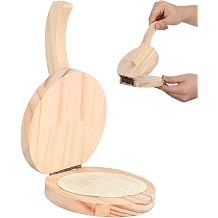 TOYANDONA Manual Wooden Dumpling Press - 4. 7 Inch Quesadilla Press Wood Tortilla Maker Tool Dough Tool for Wonton Dumpling Skin Wrapper Mini Taco Roti Chapati