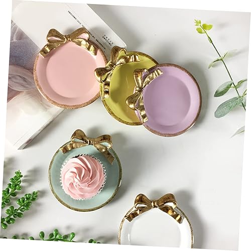 Miniatura 4 de jojofuny 2 platos de postre decorativos para cupcakes, bandejas de frutas para fiestas, bandeja redonda de postre, bandeja redonda decorativa para