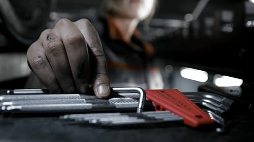 Miniatura 7 de PB SWISS TOOLS - 12 llaves en L de acero plateado con extremos de bola para tornillos hexagonales (pulgadas), modelo #212Z.H-12 CN, set en un