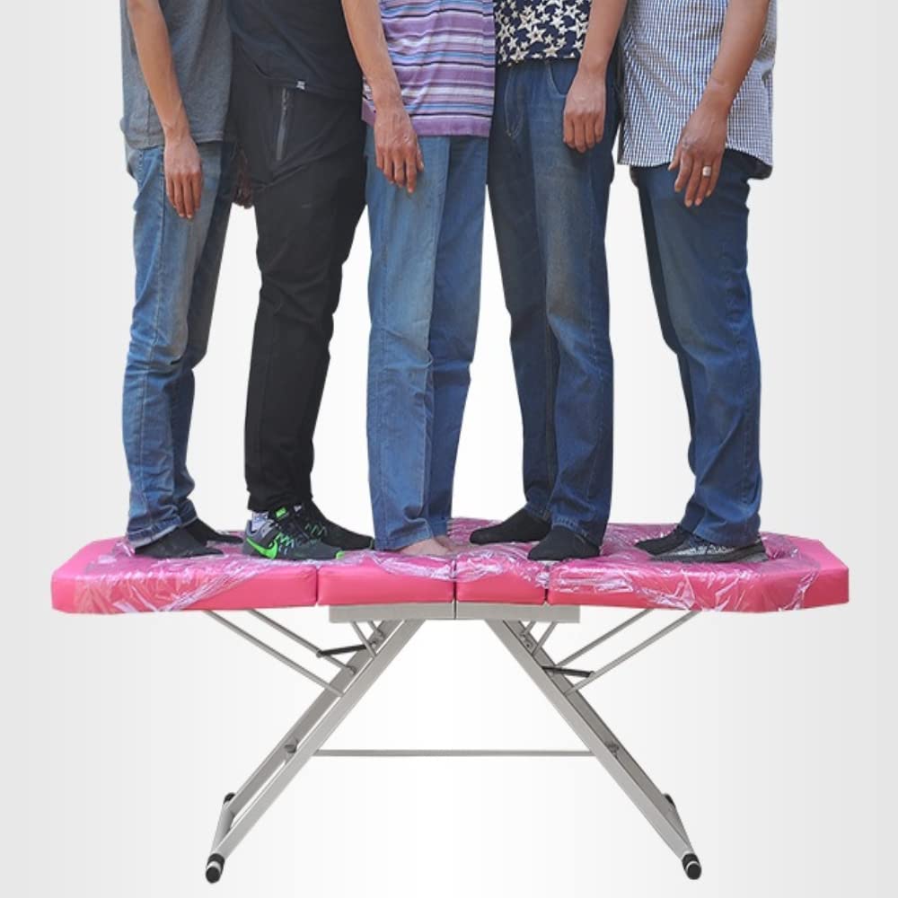 Klappbar Massageliege 182cm SPA Salon Bett Kosmetikbett Massagetisch 3-Zonen Farbwahl Massagestuhl kosmetikliegen Kosmetik Liegen Dreifach Tragbare (Weiß)