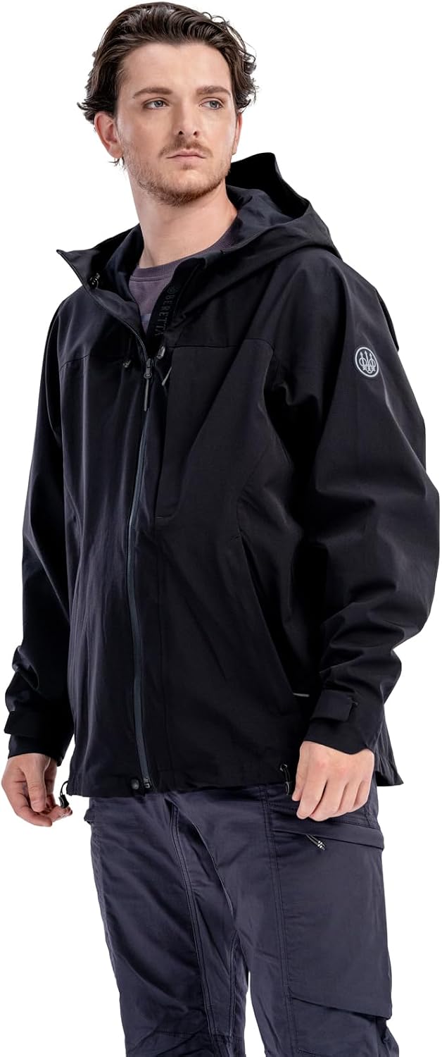 Beretta Men's Cloak 2L WP Jacket - Waterproof Breathable 4-Way Stretch Range-Ready Shooting Training Gear w/Quick Draw System