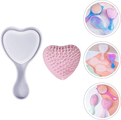 Miniatura 7 de 1 juego de moldes paleta de resina de moldes para niñas cumpleaños y manualidades, cepillo para dientes de aire, cepillo para cabello con bolsa de