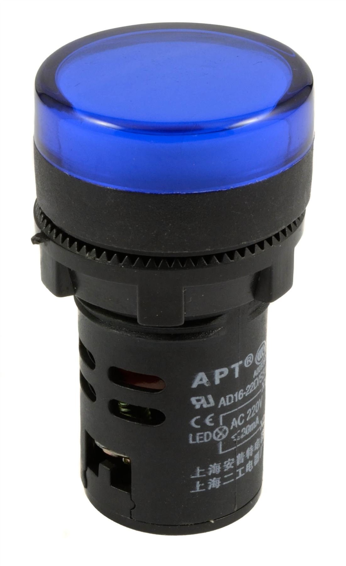 Switch Electronics Blue 22Mm Led Pilot Indicator Light Panel Mount 230V