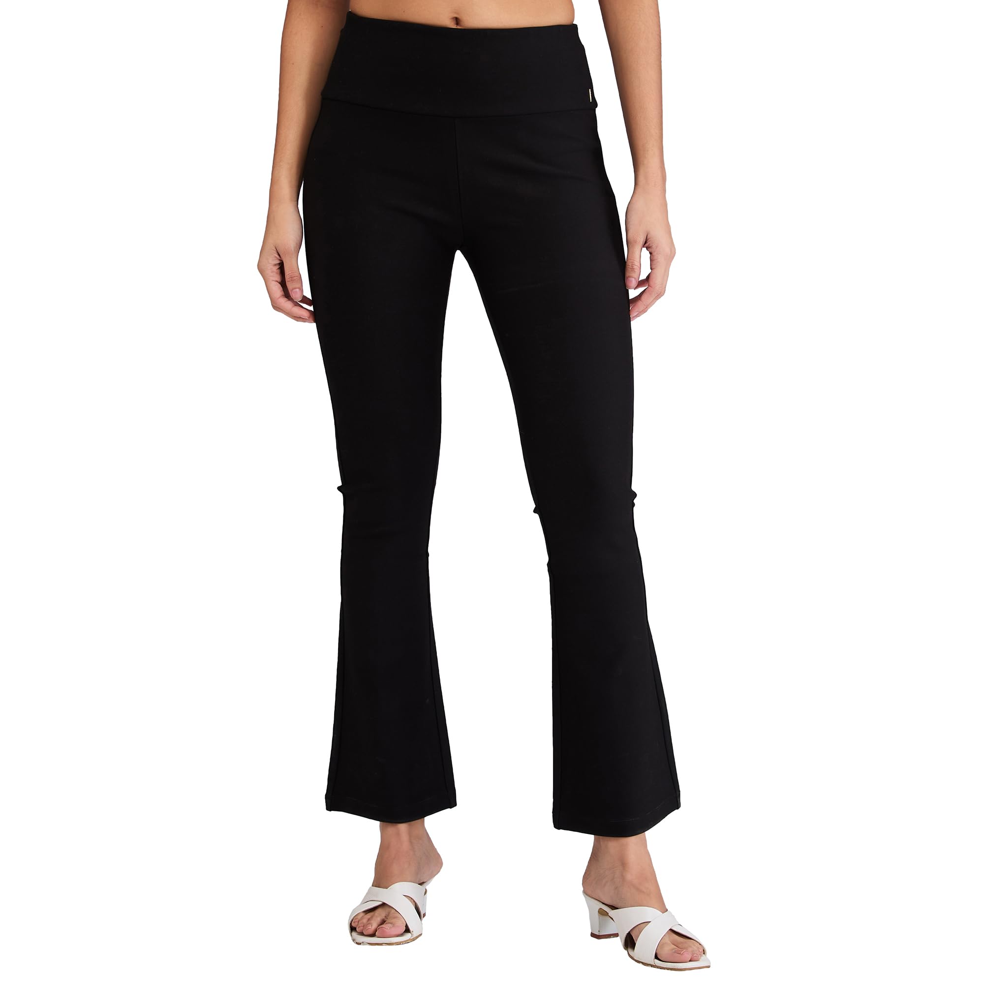 Women's Boot Cut Fit High Rise Stretchable Track Pant-image-28