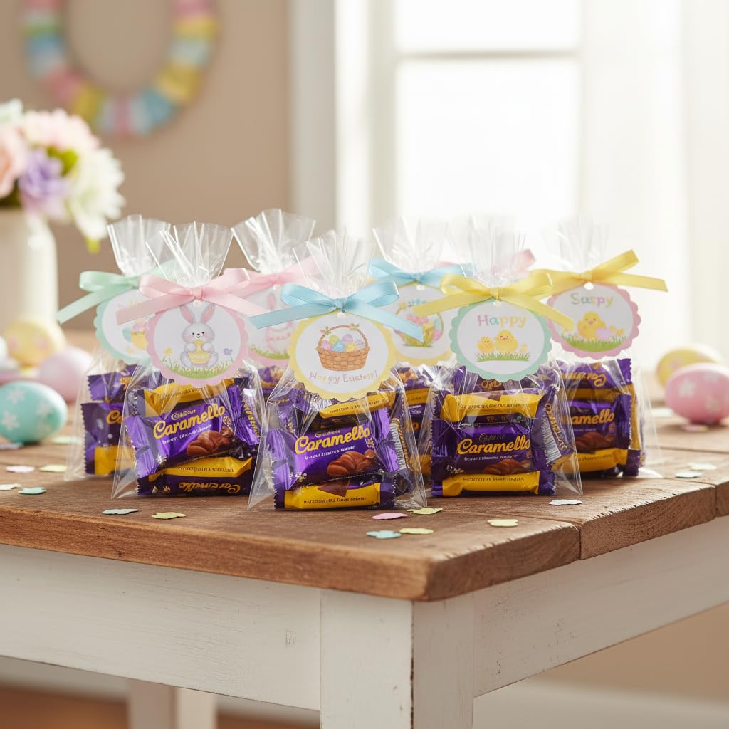 CadburyCaramello Miniatures Easter Candy - 55 Pieces Bulk Caramello Candy Bars Individually Wrapped Chocolate Candy Miniature Bars - Caramello Miniatures Bulk Candy - 55 Pieces