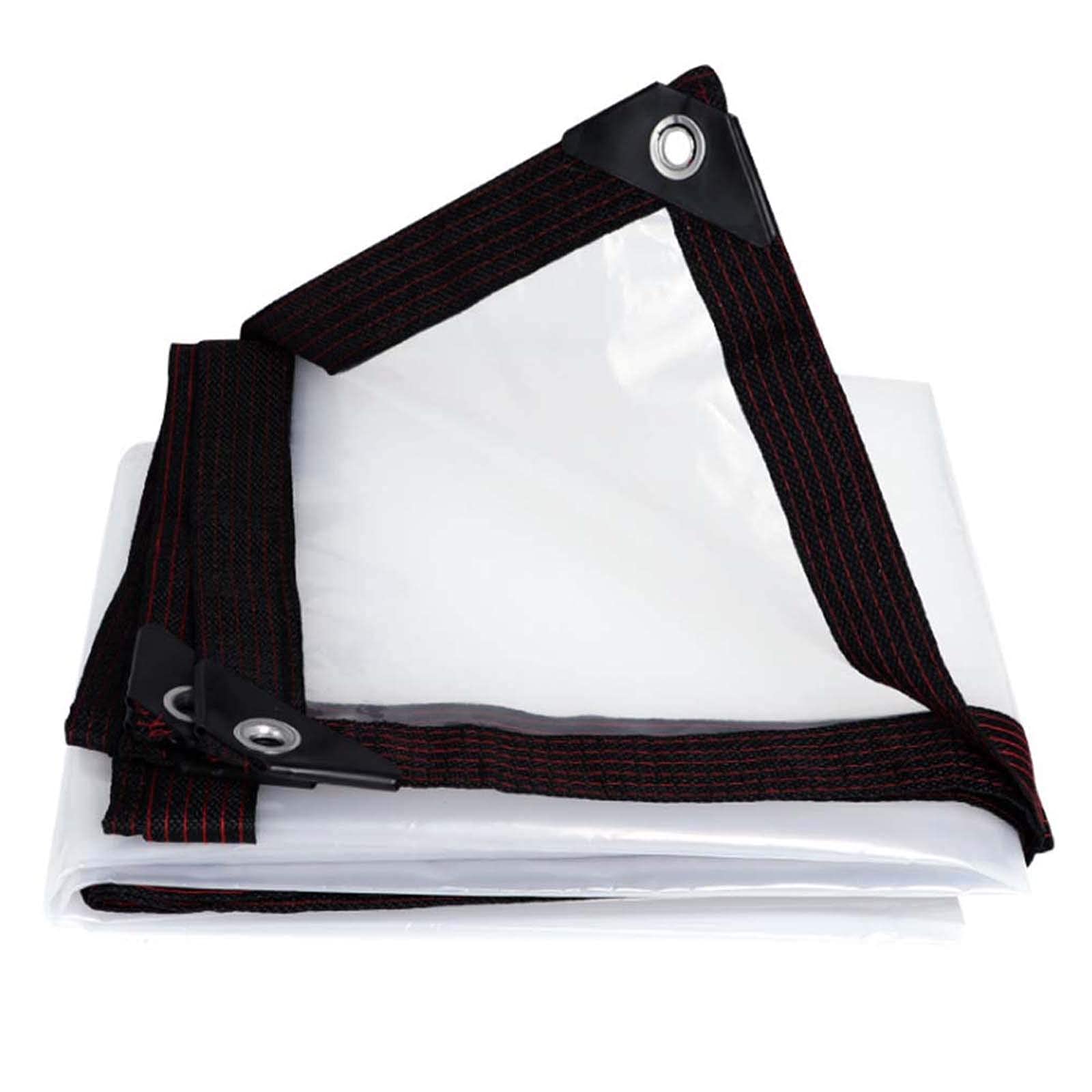 Lona impermeable de 2x3m transparente resistente al polvo con ojales y tejido antidesgarro exterior
