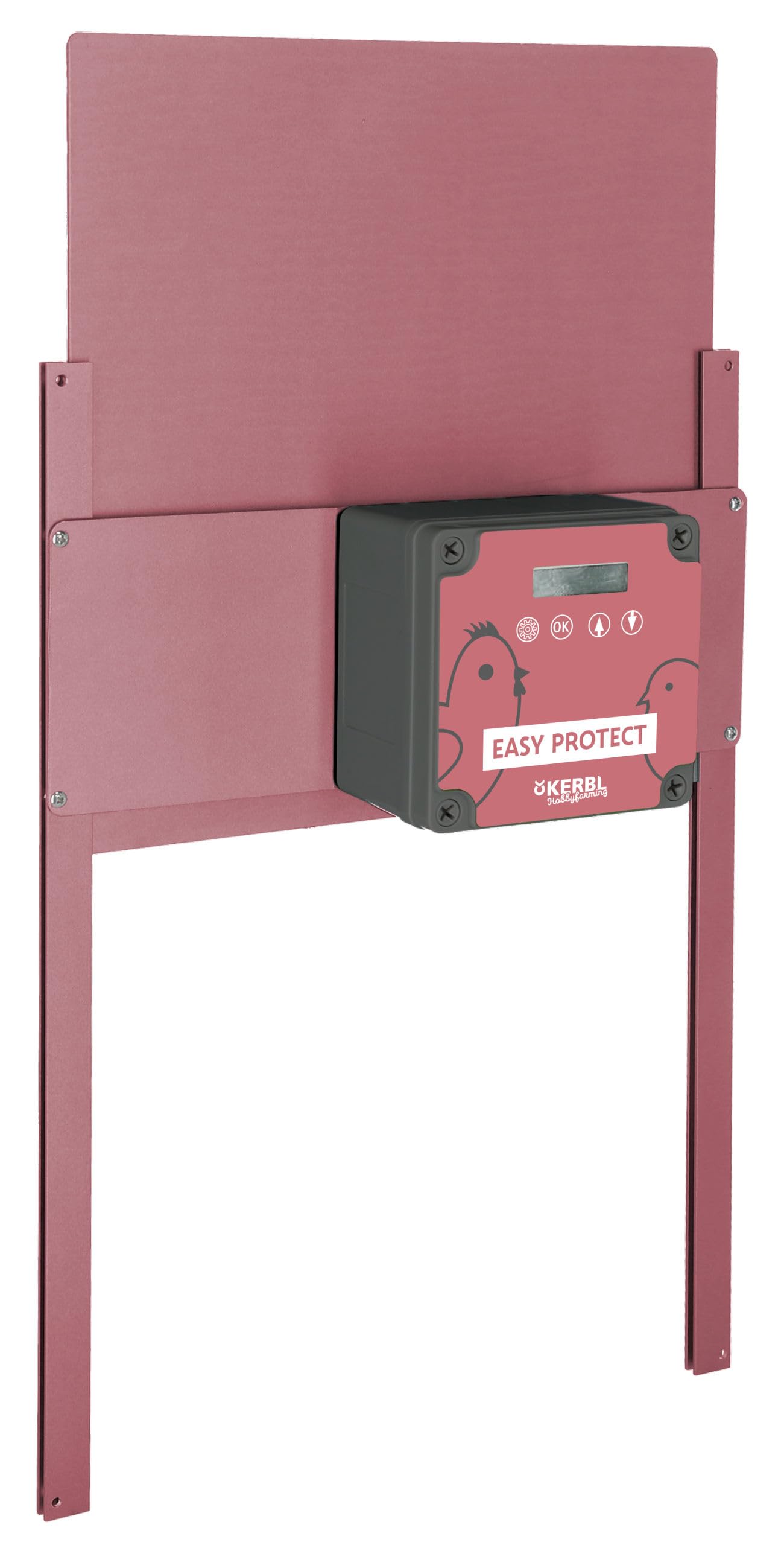 Puerta automática para gallinas con control inteligente Kerbl Easy Protect Rosé