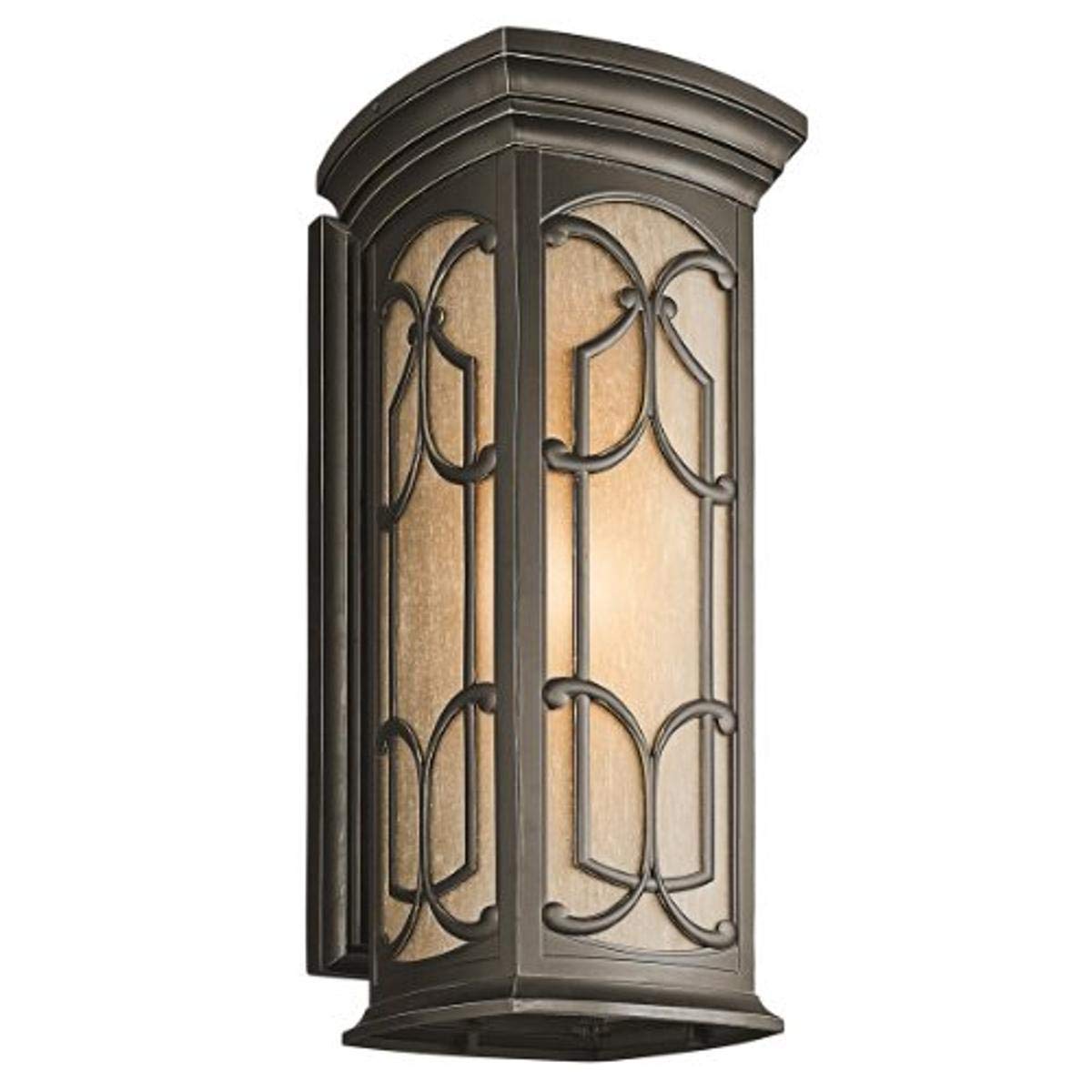 Kichler 49229OZ Franceasi Outdoor Wall 1-Light, Olde Bronze - Wall