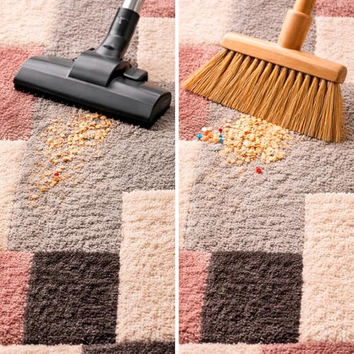 Image of 3D Shaggy Polyester Carpet Rug Runner Area Mats for Bedroom /Living Area /Home with Anti Slip Backing Soft /Fluffy Hight Pile - (3D Pink B, 4x6 feet)