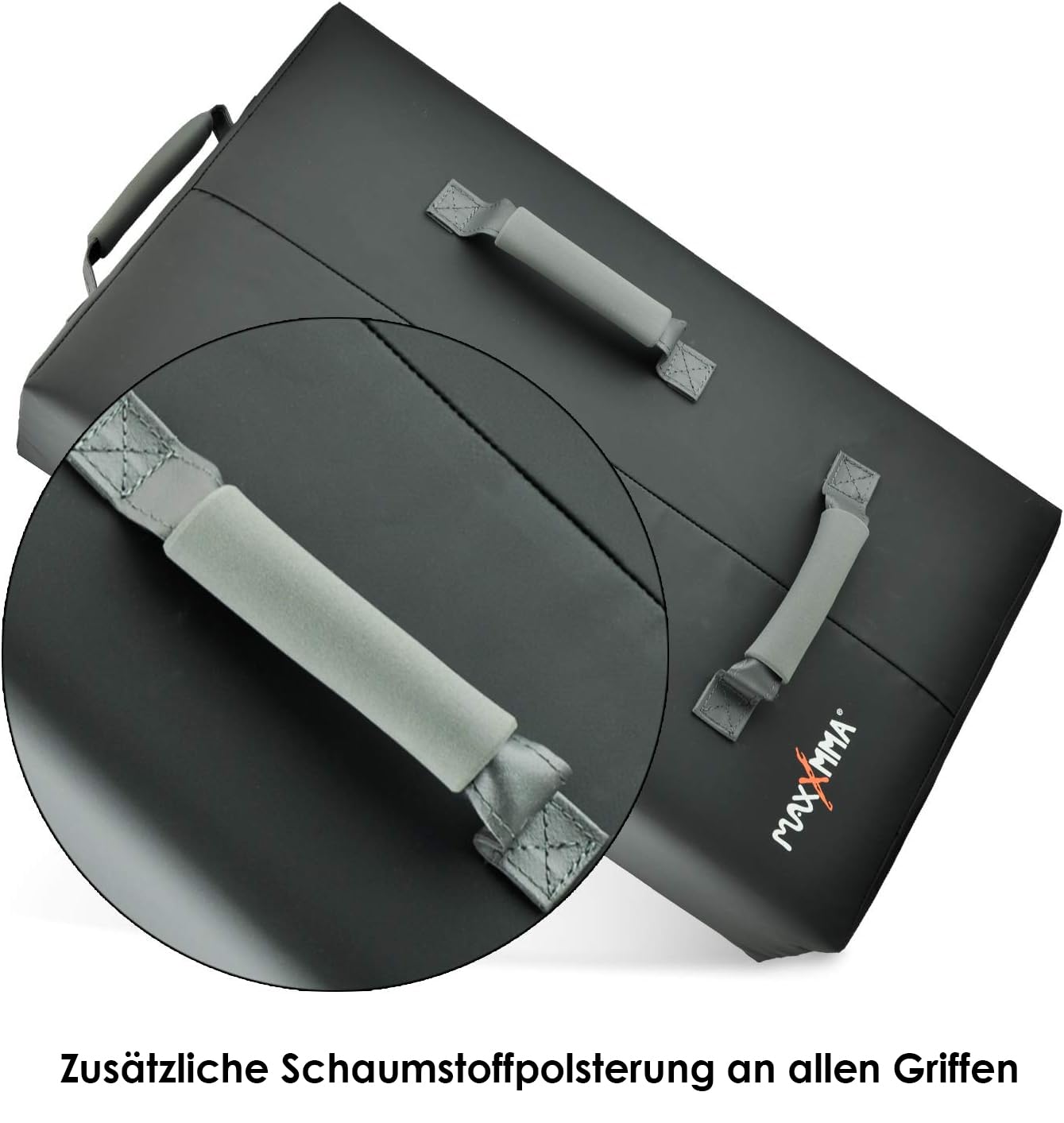 MaxxMMA Kickshield Schlagpolster – 63,5 x 38,1 cm, 15,2 cm Dicke für Kickboxen Thaiboxen MMA Karate – Mit Verstärkten Griffen & Kreuzstichnaht