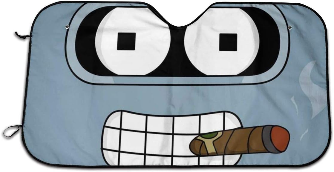 Futurama Bender Car Windshield Sun Shade Uv and Sun Protection Sunshades Keeps Your Vehicle Cool Heat Shield