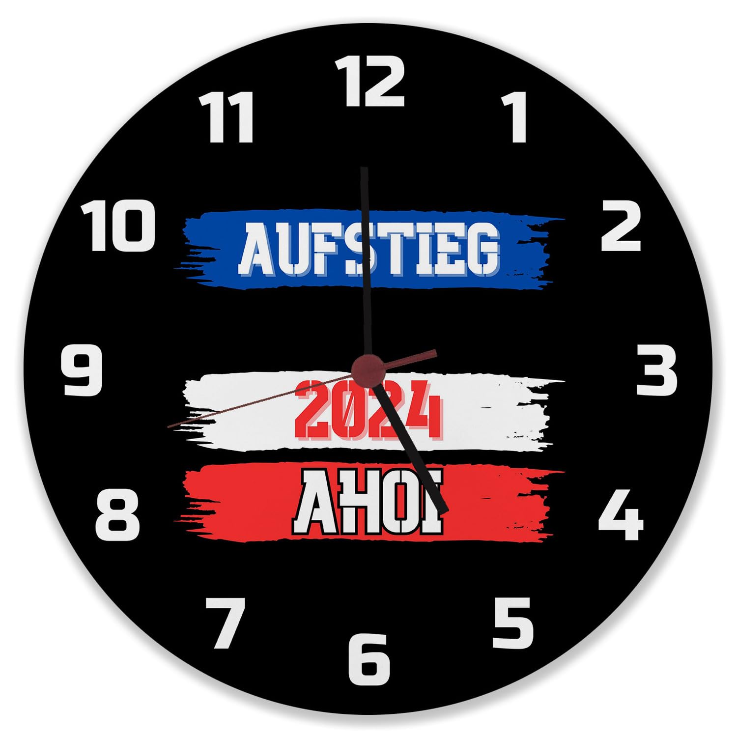 „Ach Egal Dann Komm Ich Halt Zu Spät“ Wanduhr – Witzige Uhr Mit Durcheinander Zahlen