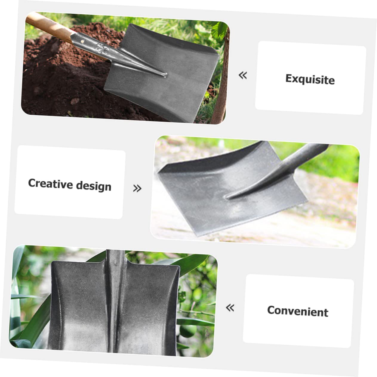 Gartenspaten aus Stahl für Gartenarbeiten und Pflanzen, Leicht