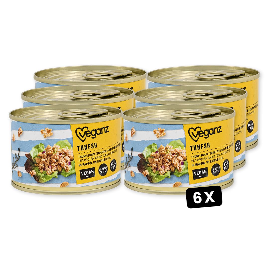 Veganz Thnfsh 6er Pack | 6 x 140g | vegane Fischalternative | sojafrei | Proteinquelle