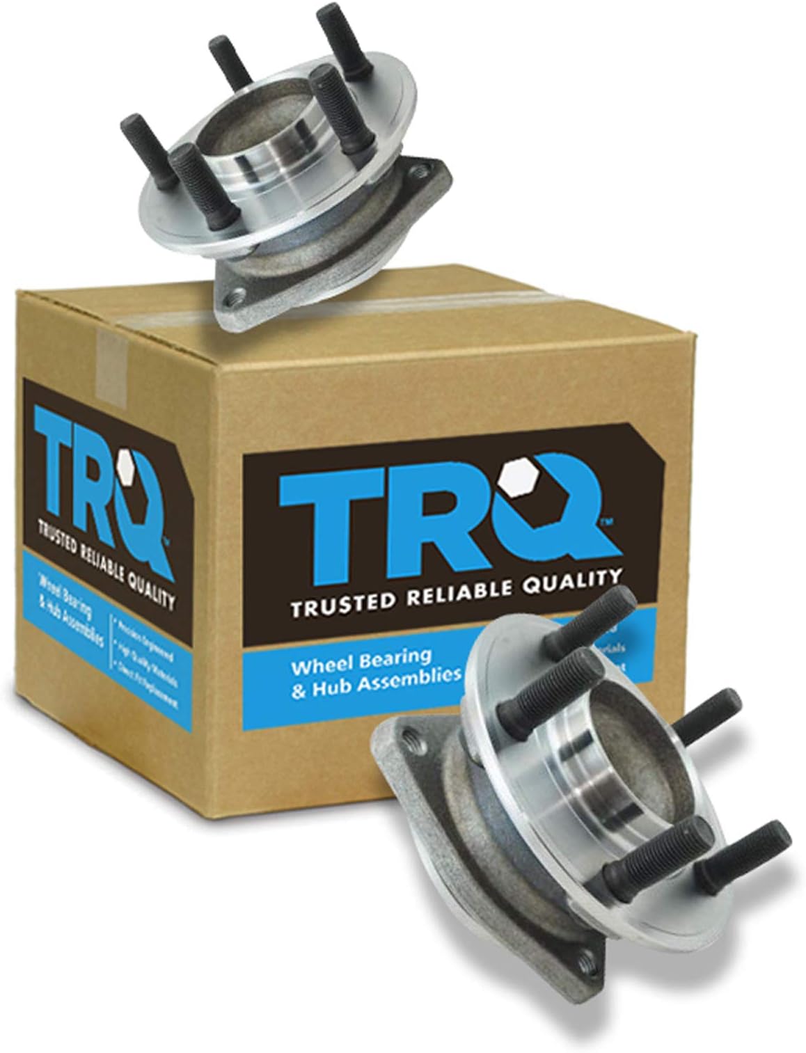 TRQ Front Wheel Hub Bearings Assembly Set Compatible with 2012-2023 Chrysler 300 Dodge Challenger Charger
