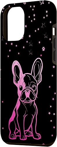 Miniatura 2 de Funda para iPhone 15 Pro Max Bulldog francés con patrones abstractos para amantes de los perros