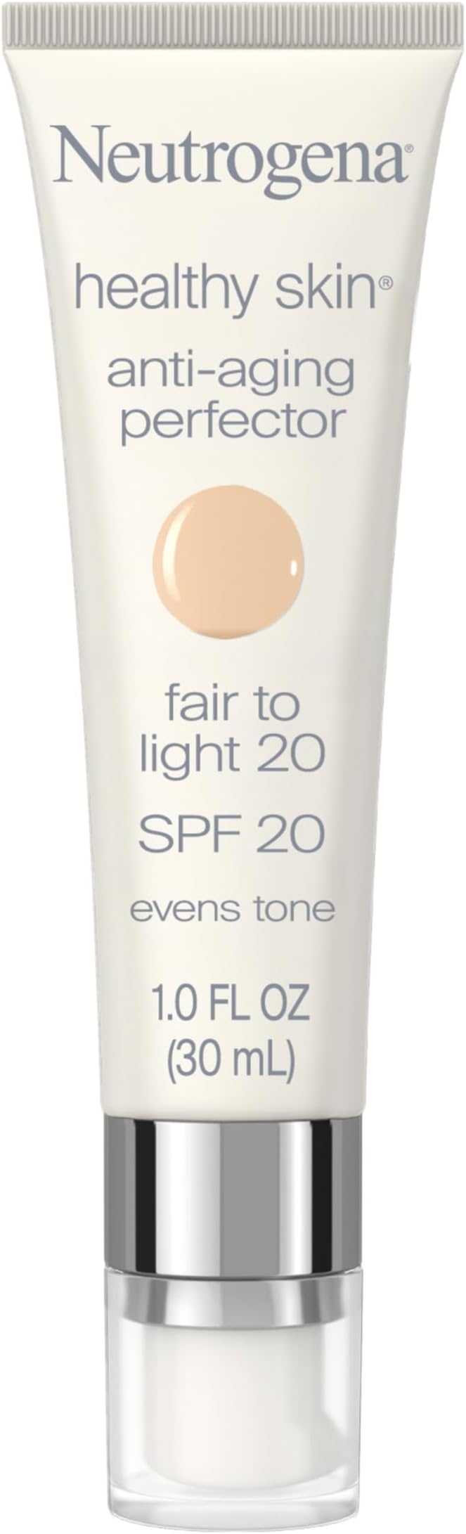 Neutrogena Healthy Skin Anti-Aging Perfector Tinted Facial Moisturizer and Retinol Treatment with Broad Spectrum SPF 20 Sunscreen with Titanium Dioxide, 20 Fair to Light, 1 fl. oz