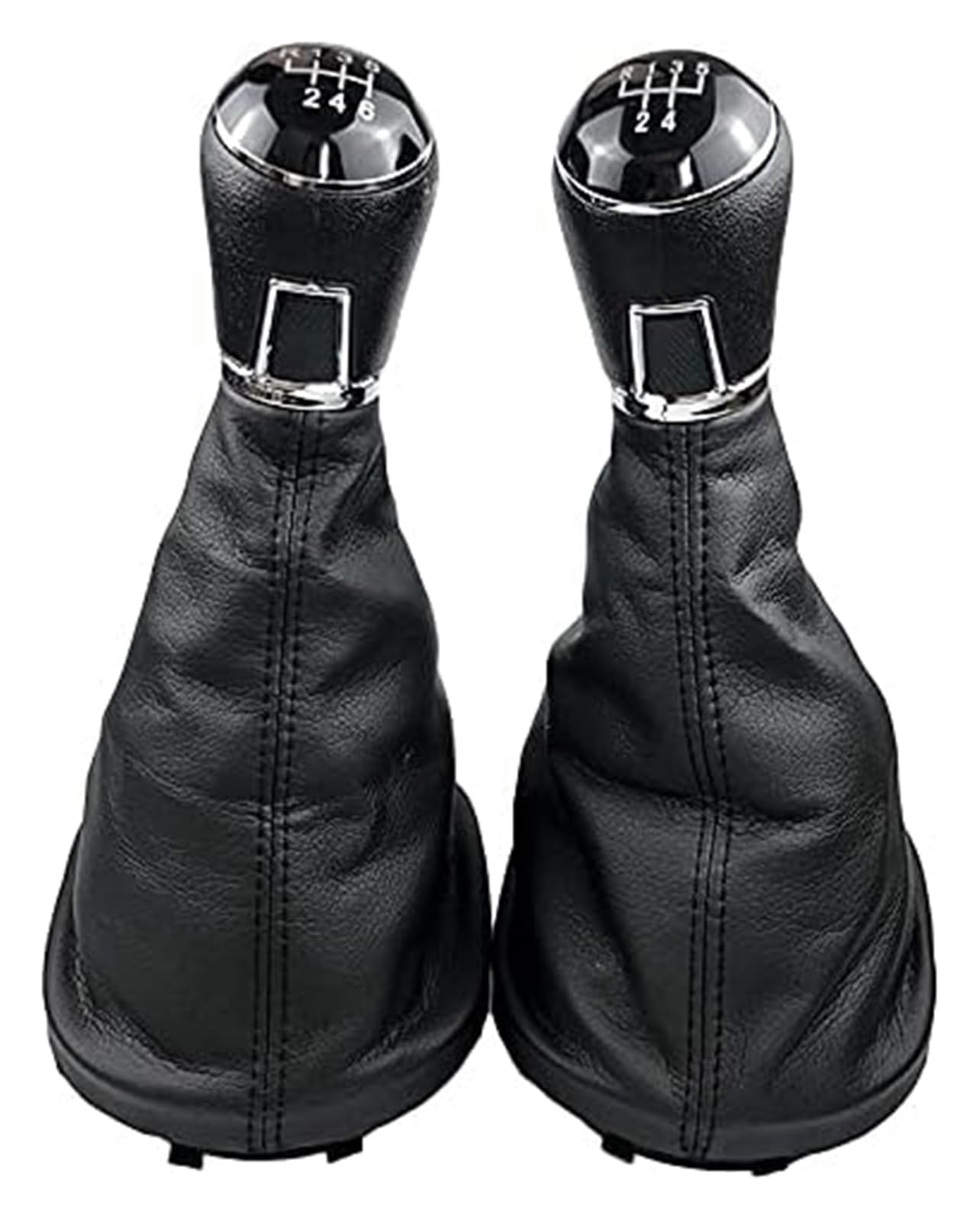 Jsrvqkms 5 Speed Car Gear Knob For Vw For Caddy Ii 2 Mk2 For Touran 2004-2009 Car Gear Shift Knob Lever Stick Gaiter Boot Cover Collar Case(5 Speed)
