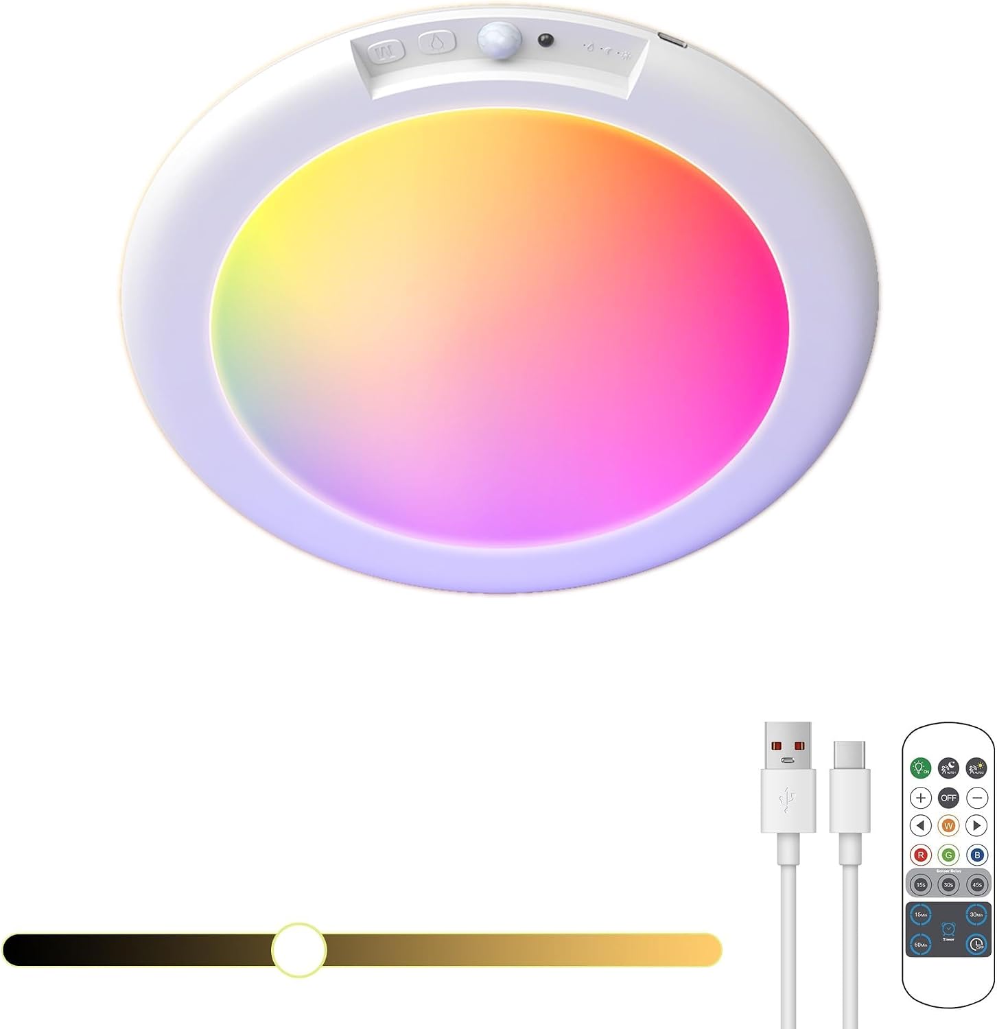 L LOHAS LED Rechargeable Motion Sensor Ceiling Light with Remote ...