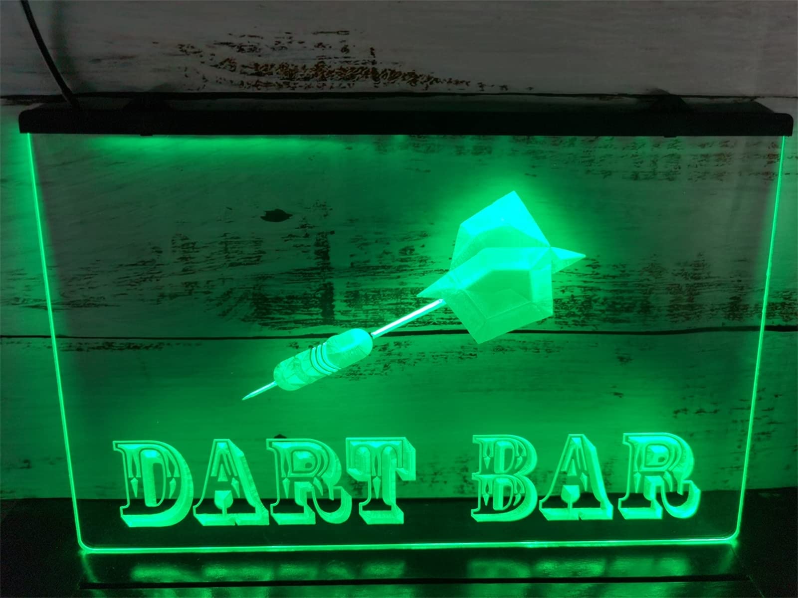 Aaline Green Dart Bar Neon Sign Dart Bar Led Neon Light Sign Man Cave Neon Light Decor Sports Dart Bar Light Up Sign Pub Beer Neon Lamp Light With Dimmable Switch Hanging Chain,,11.8"X7.9"
